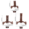   3Pcs Chicken Wings Wood Display Stand AJEW-PH0003-49-2