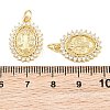 Religion Brass Micro Pave Clear Cubic Zirconia Pendants CU-CBA9482-01G-10-3