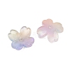 Two Tone Transparent Glass Bead Caps GLAA-Z020-02H-2