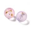 Frosted Transparent Acrylic Beads OACR-F013-13J-2