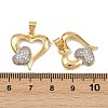 Brass Micro Pave Cubic Zirconia Pendants KK-C132-03C-G-3