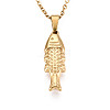 304 Stainless Steel Pendant Necklaces NJEW-T018-36G-4