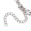 2Pcs 304 Stainless Steel Figaro Chains & Cuban Link Chains Bracelets Sets for Women BJEW-JB13276-5