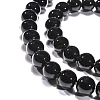 Synthetic Black Stone Beads Strands X-GSR12mmC044-5