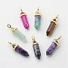 Natural Mixed Stone Pointed Pendants G-G902-A-1
