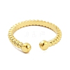 Real 18K Gold Plated 304 Stainless Steel Open Cuff Rings for Women RJEW-B061-02G-01-3