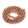 Electroplate Transparent Glass Beads Strands GL-N002-01A-A09-2