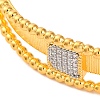 Rack Plating Brass Micro Pave Cubic Zirconia Cuff Bracelets for Women BJEW-M040-08G-2