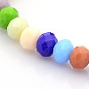 Glass Rondelle Beads Stretch Bracelets BJEW-F073-03-2