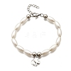 304 Stainless Steel Elephant Charm Bracelets for Women BJEW-C098-13P-4