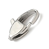 304 Stainless Steel Lobster Claw Clasps STAS-B089-01G-P-2