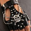 Punk Alloy Skull PU Leather Hand Harness WGCFF43-04-2