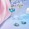 3 Pairs 3 Styles Natural Gemstone Chips Braided Hoop Earrings EJEW-TADJ00004-7