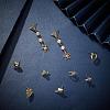 48Pcs Heart & Star & Moon & Geometry Alloy Stud Earring Findings PALLOY-PH0001-83LG-3