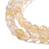 Natural Gold Rutilated Quartz Beads Strands G-C009-C04-4