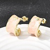 C-Shaped Brass Enamel Stud Earrings EJEW-P333-07G-3