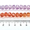 Transparent Painted Glass Beads Strands X1-DGLA-A034-T6mm-A12-3