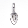 Tibetan Style Alloy Glue-on Flat Pad Bails LS-AB3348Y-NF-1