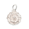 925 Sterling Silver Lotus Flower Charms STER-U009-01S-02-1