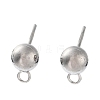 Non-Tarnish 304 Stainless Steel Ball Post Stud Earring Findings STAS-Z035-02P-D-1