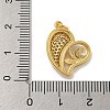 Brass Micro Pave Cubic Zirconia Pendants KK-N254-136C-G-3