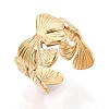 Ion Plating(IP) 304 Stainless Steel Cuff Open Rings for Women RJEW-N052-12G-1