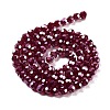 Electroplate Transparent Glass Beads Strands EGLA-A035-T6mm-A02-2