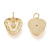 Brass Micro Pave Clear Cubic Zirconia Charms ZIRC-K086-08G-2