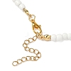3Pcs 3 Colors Dyed Synthetic Turquoise Starfish & Glass Seed Beaded Necklaces NJEW-JN05330-5