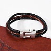 Braided Microfiber Leather Cord Bracelets for Women Men BJEW-D304-17P-02-5