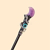 Evil Eyes Style Natural Amethyst Magic Wand PW-WGF9442-13-1