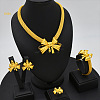 Alloy Pendant Necklaces & Stud Earrings & Bangles & Rings Sets FS-WGECFB6-01-3