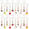 Alloy Enamel Fruit Pendant Decorations HJEW-AB00279-1
