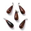 Natural Mahogany Obsidian Pendants G-F707-22-1