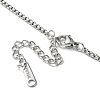 304 Stainless Steel Bear Pendants Necklaces NJEW-K259-03P-3