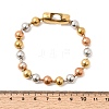 304 Stainless Steel Round Beaded Bracelets for Women Men BJEW-K240-10B-5