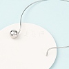 201 Stainless Steel Ball Charm Rigid Choker Necklaces for Women NJEW-Z098-05P-5