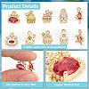 10pcs 5 Styles Marine Organism Theme Brass Micro Pave Cubic Zirconia Charms FIND-FG0004-04-4
