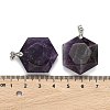 Natural Amethyst Pendants G-E487-95A-3