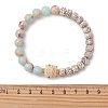 Synthetic Imperial Jasper & Undyed Natural Moon & Star Xingyue Bodhi Beaded Stretch Bracelets for Women BJEW-TA00738-4