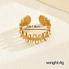 Stainless Steel Vintage Fashion Enamel Open Cuff Rings Lady Date Vacation Gift PZ5386-2-5