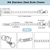 50Pcs 304 Stainless Steel Chain Extender STAS-BBC0005-49-2