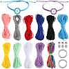 DIY Woven Web/Net Bracelets Making Findings Kit DIY-SC0027-95-1