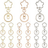 18Pcs 3 Colors Alloy Keychain Clasps KEYC-SC0001-73-1