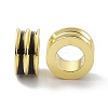 Eco-Friendly Brass Enamel European Beads KK-B047-05G-01-3