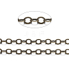 Brass Flat Oval Cable Chains CHC029Y-AB-1