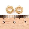 Brass Micro Pave Clear Cubic Zirconia European Beads KK-L261-05G-3