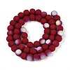 Frosted Opaque Glass Beads Strands LS-GLAA-T032-P8mm-MBB23-2