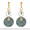 Brass Clip-on Earring Converters Findings KK-Q115-G-NF-6