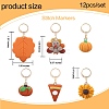 Thanksgiving Day Theme Handmade Polymer Clay Pendant Locking Stitch Markers HJEW-SW00030-2